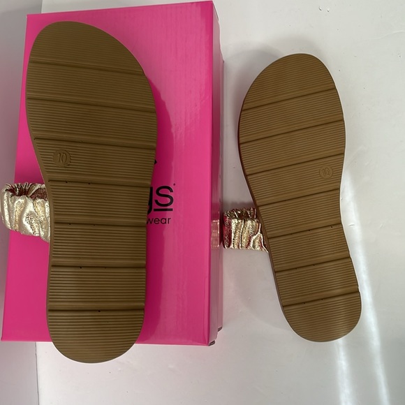 Corkys women's Size 10 Slide Sandals NWT Color Ice Tea Gold - Picture 4 of 5